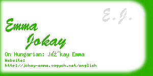 emma jokay business card